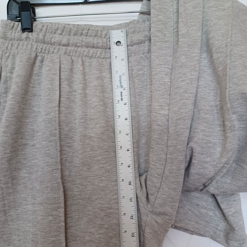 Velocity Terry Molly Women’s L Gray Pintuck Sweatpants Drawstring Pockets NWT - Picture 9 of 12